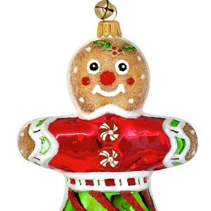 Hand painted glass ornament